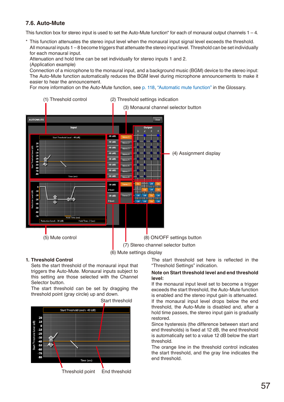 Auto-mute, P. 57 | Toa M-864D Ver.2.2.0 User Manual | Page 57 / 131