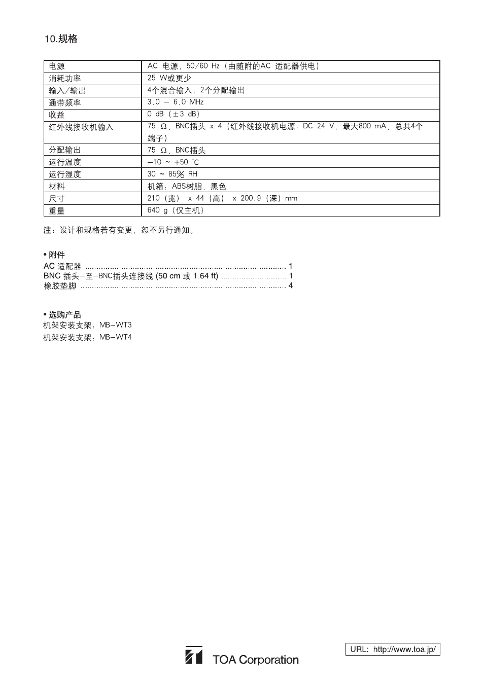 Toa IR-700D User Manual | Page 24 / 24