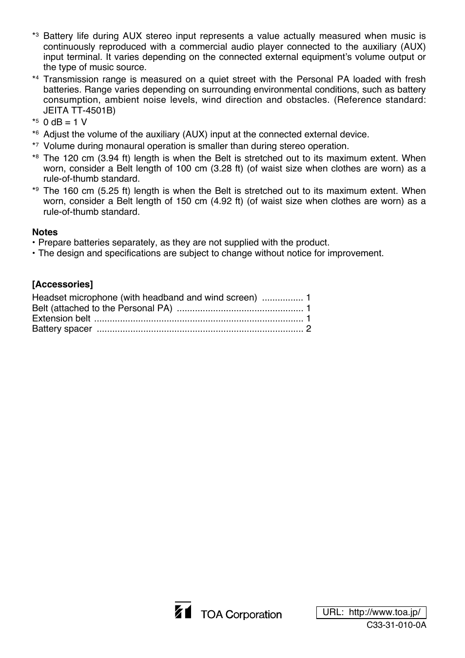 Toa ER-1000 WR User Manual | Page 12 / 12