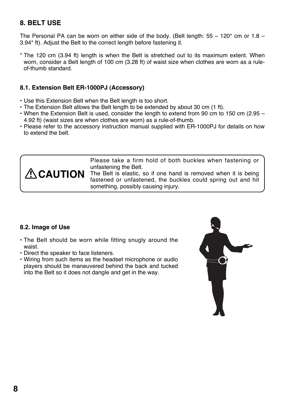 Caution | Toa ER-1000 WR User Manual | Page 8 / 12