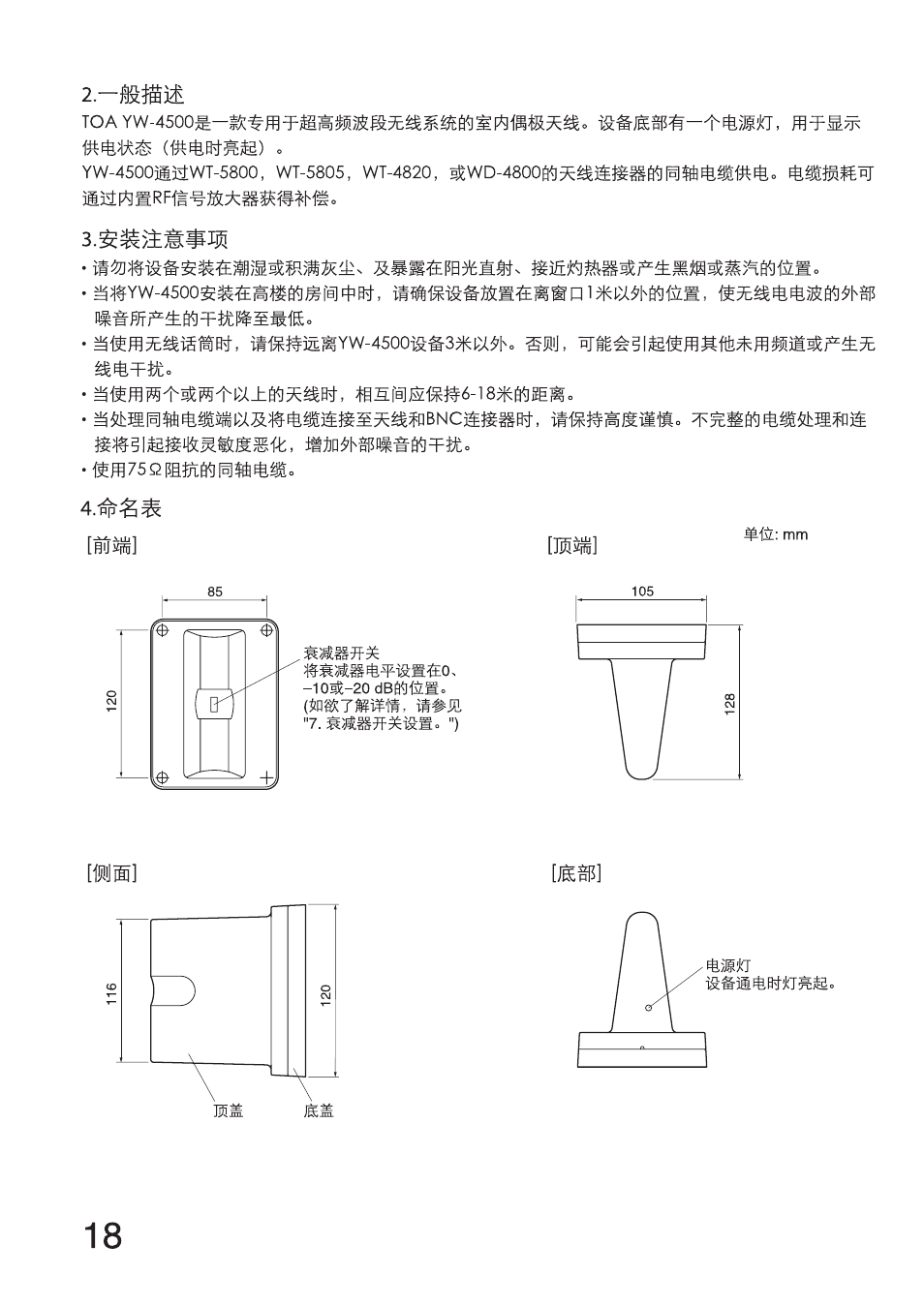 Toa YW-4500 User Manual | Page 18 / 20