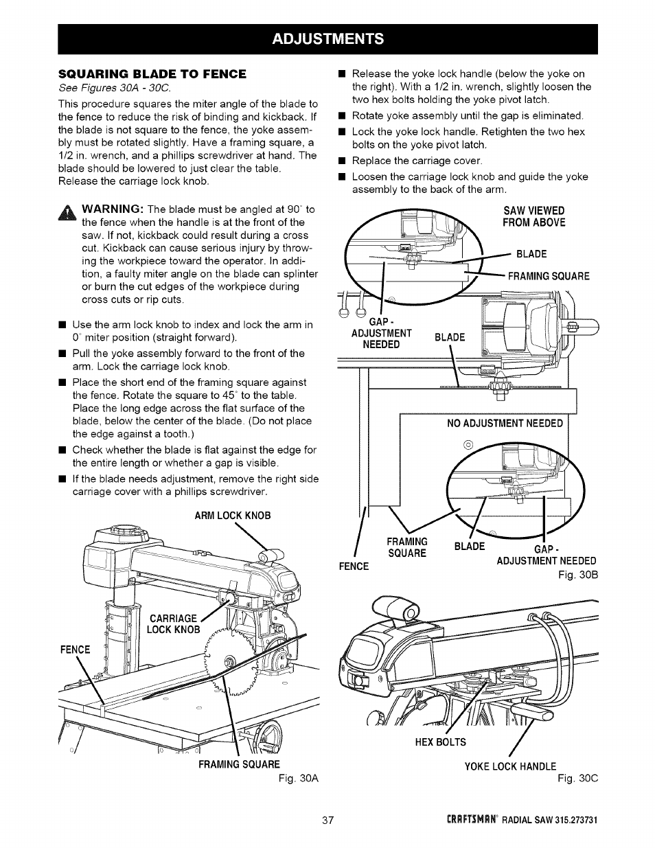 Craftsman 315.273731 User Manual | Page 37 / 80