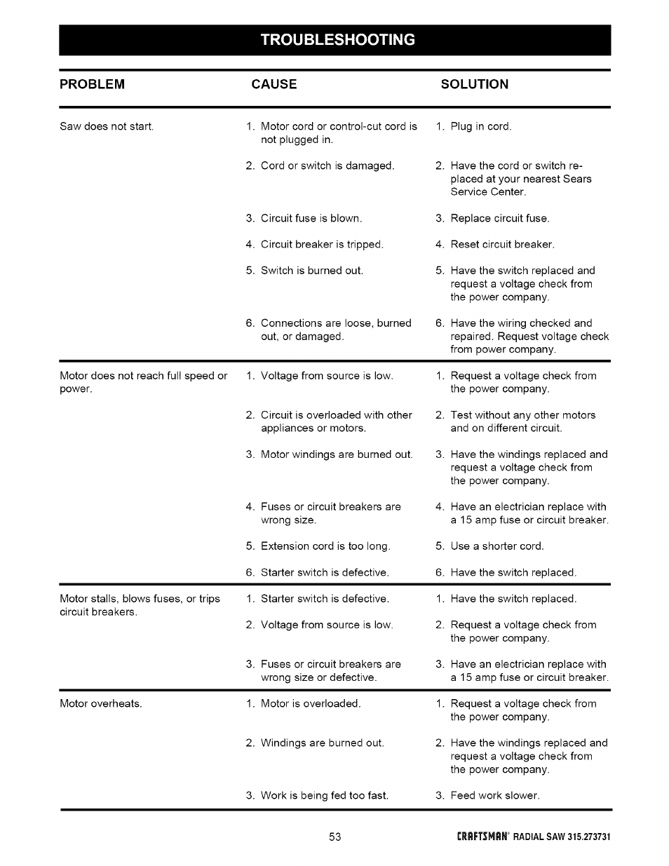 Craftsman 315.273731 User Manual | Page 53 / 80