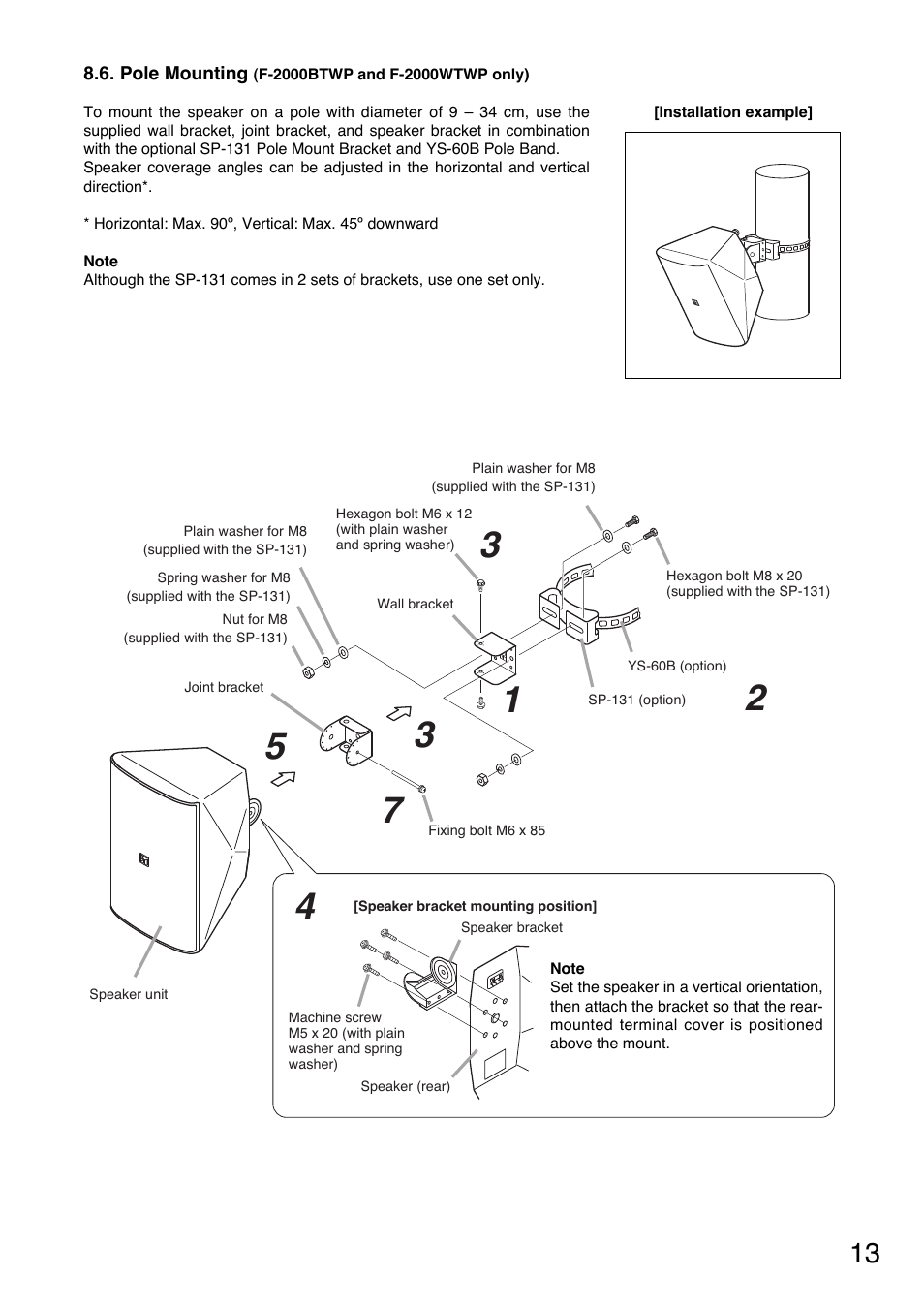 Toa F-2000WTWP User Manual | Page 13 / 20