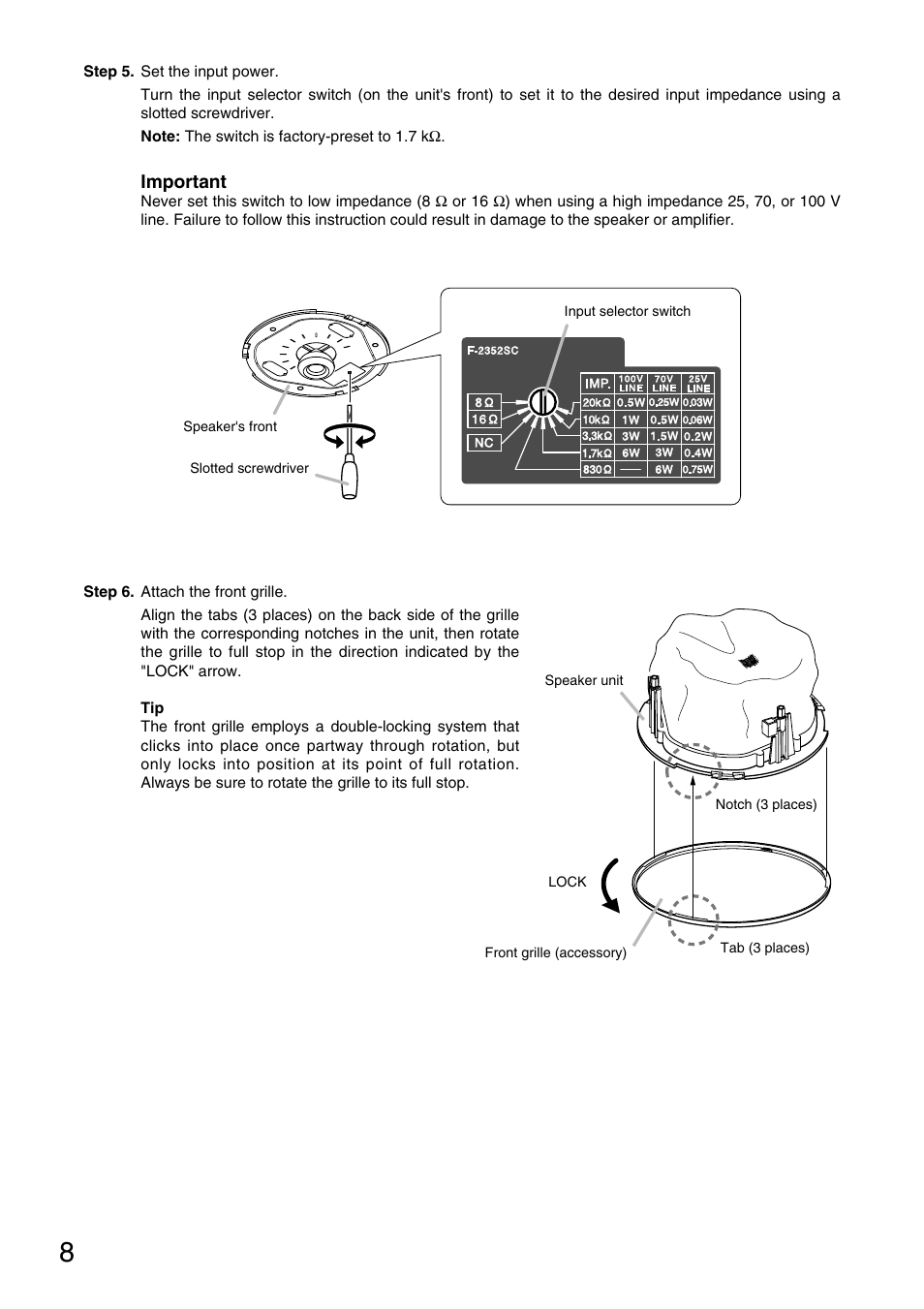 Toa F-2352SC User Manual | Page 8 / 12