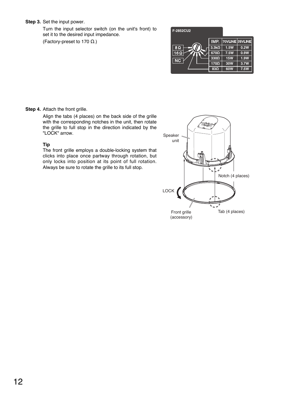 Toa F-2852CU2 User Manual | Page 12 / 16