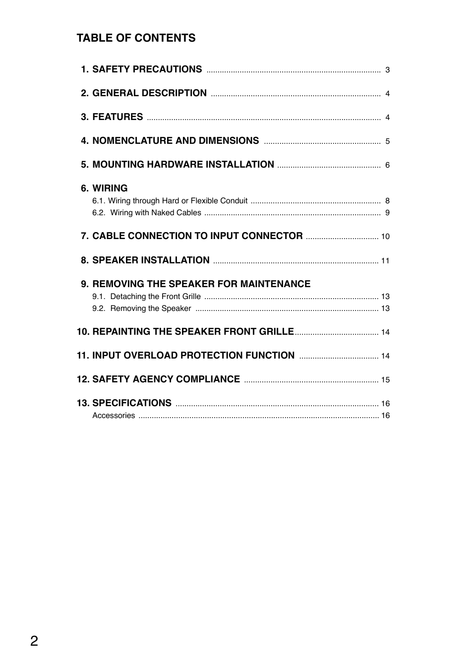 Toa F-2852CU2 User Manual | Page 2 / 16