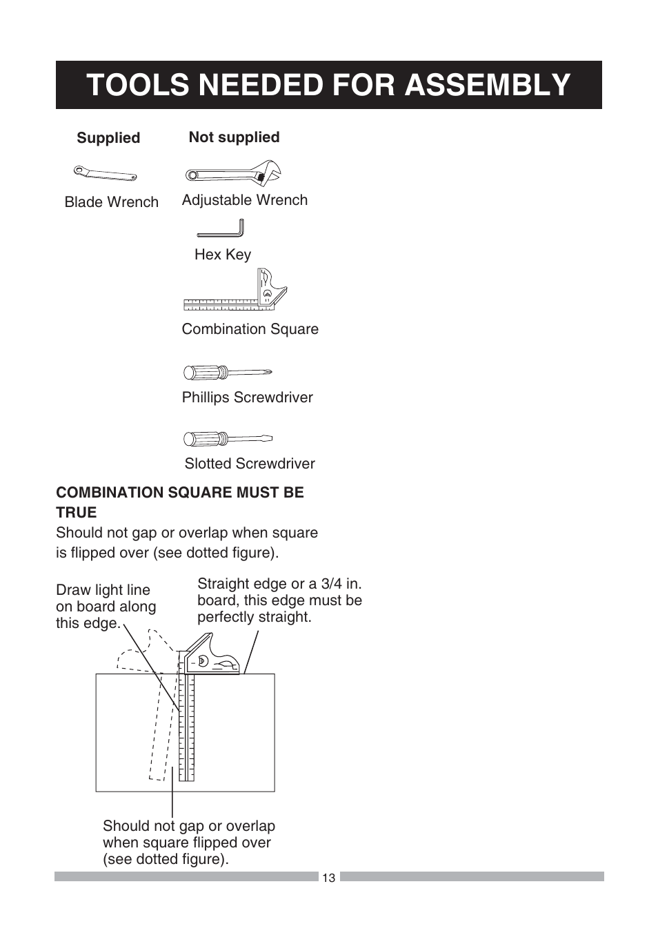 Tools needed for assembly | Craftsman 137.21239 User Manual | Page 13 / 50