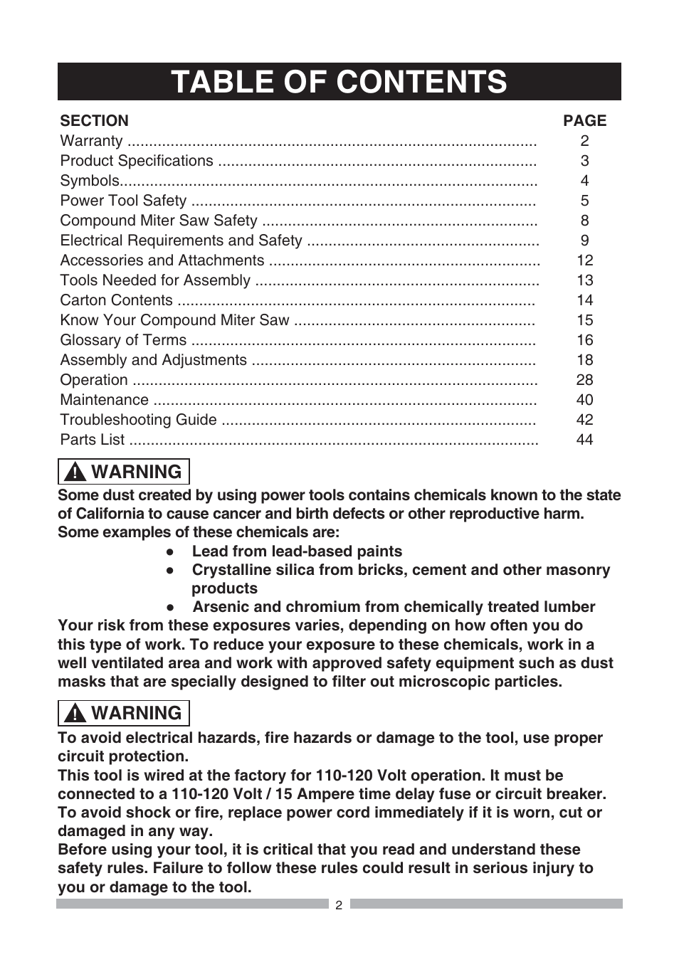 Craftsman 137.21239 User Manual | Page 2 / 50