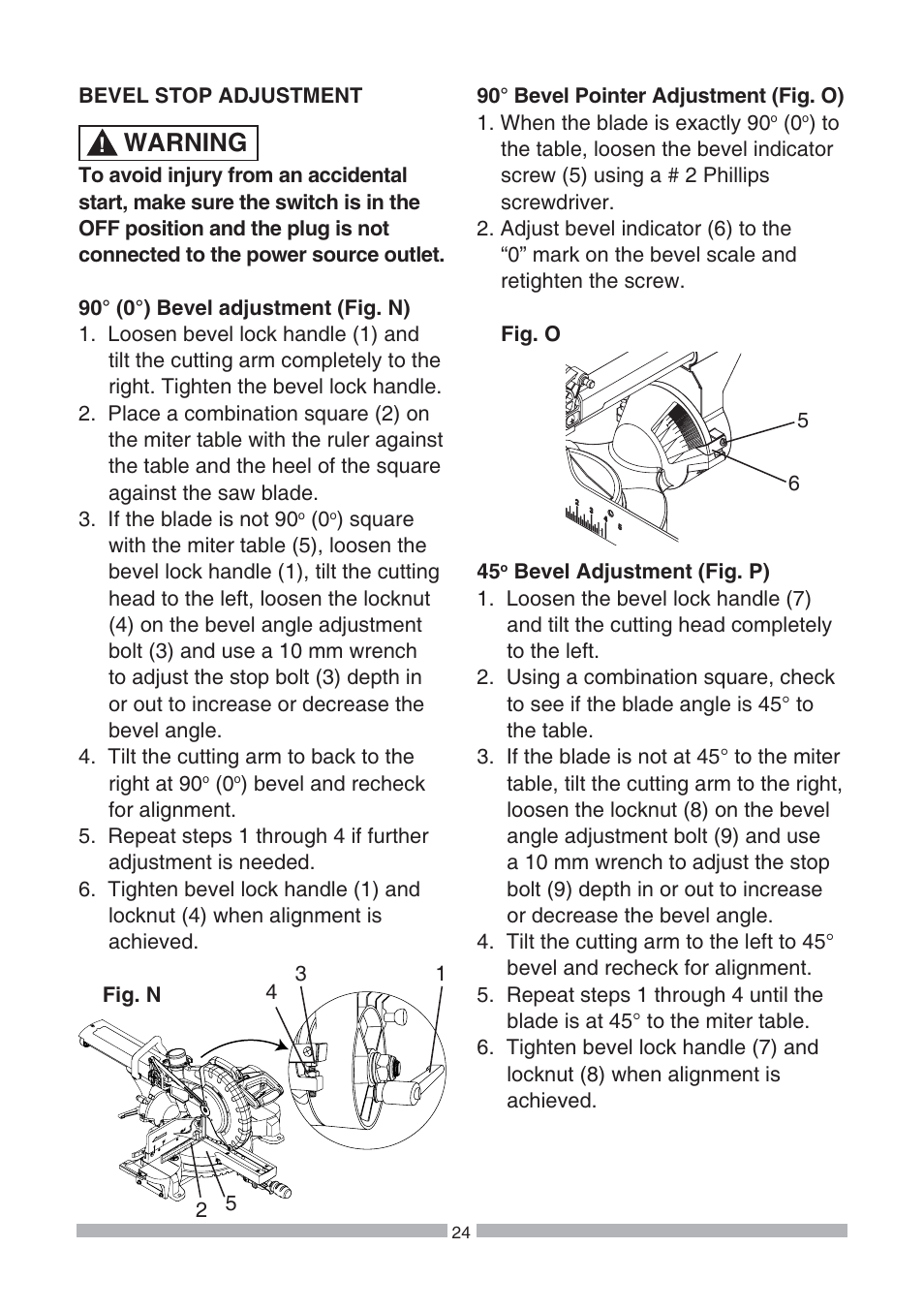 Warning | Craftsman 137.21239 User Manual | Page 24 / 50