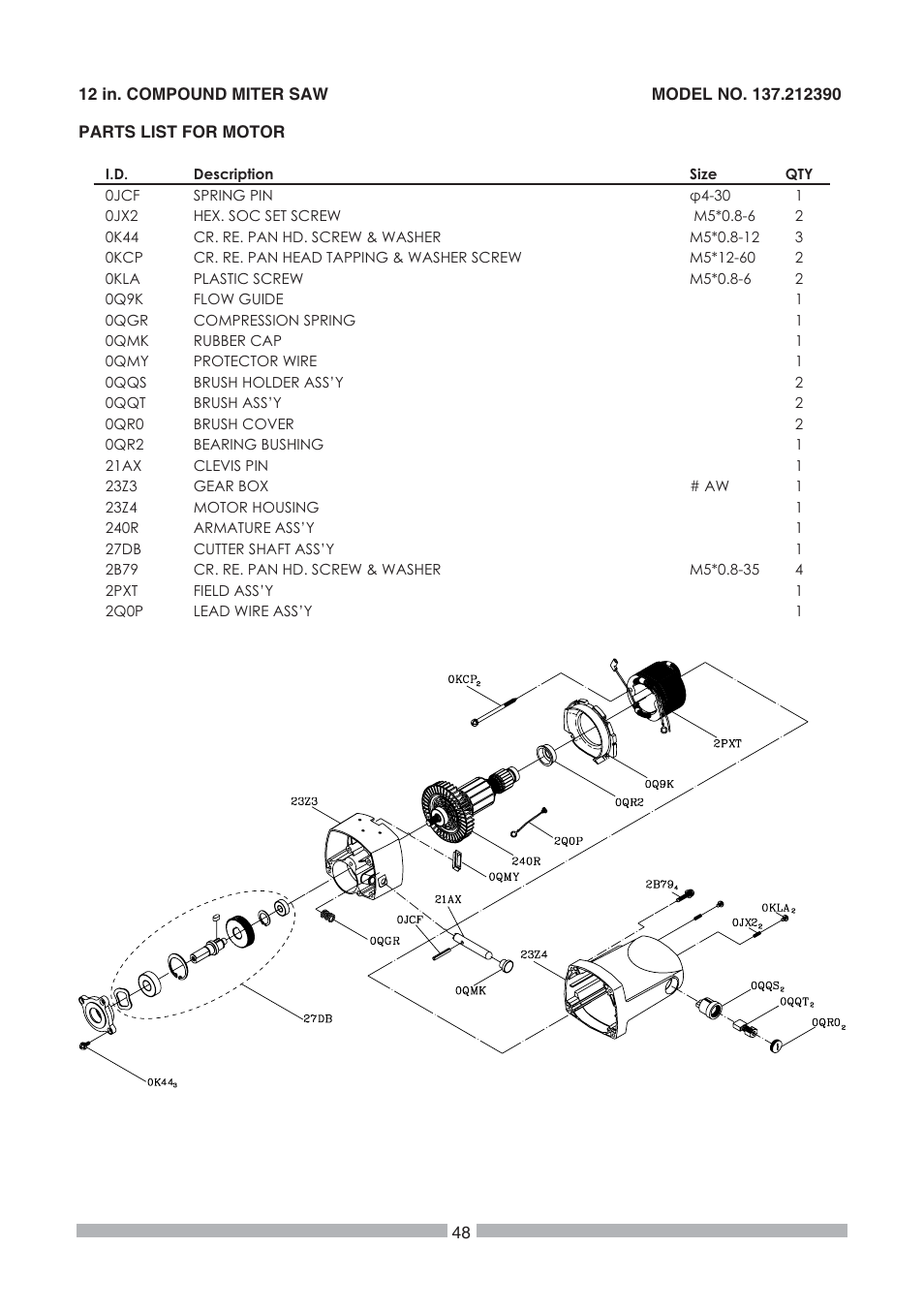 Craftsman 137.21239 User Manual | Page 48 / 50