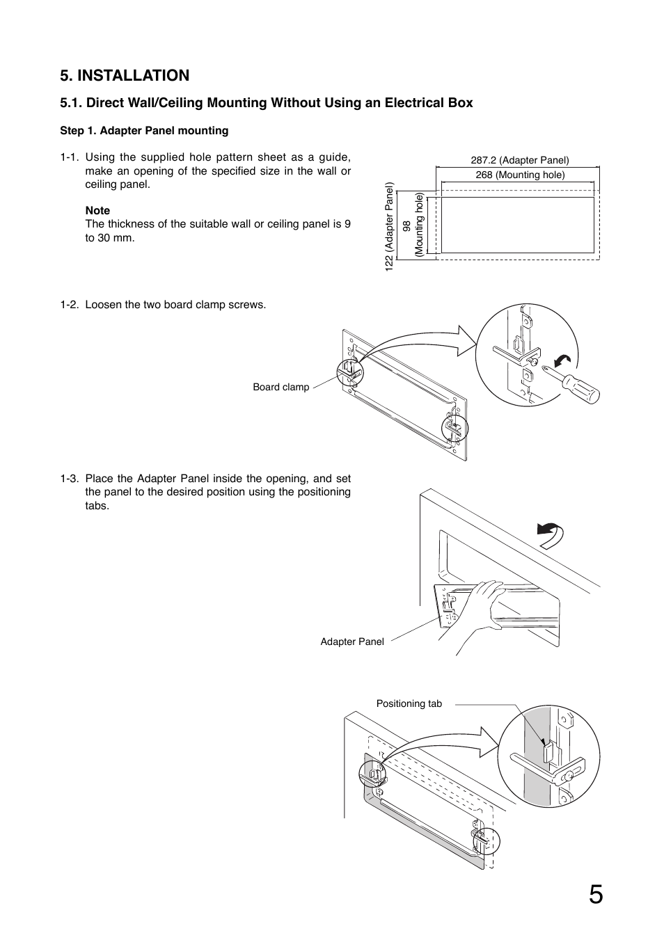 Installation | Toa H-1 User Manual | Page 5 / 12