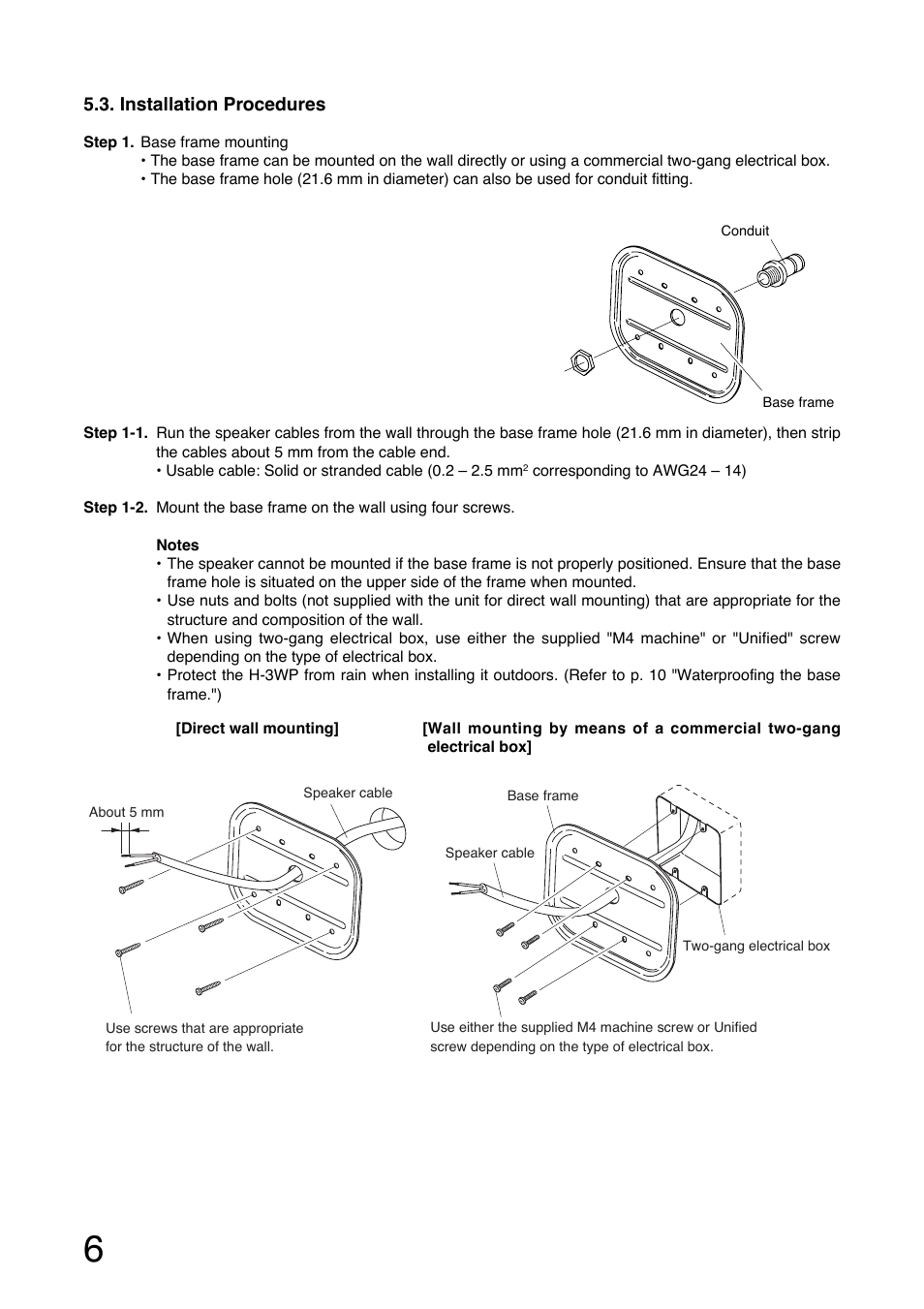 Toa H-3WP User Manual | Page 6 / 12