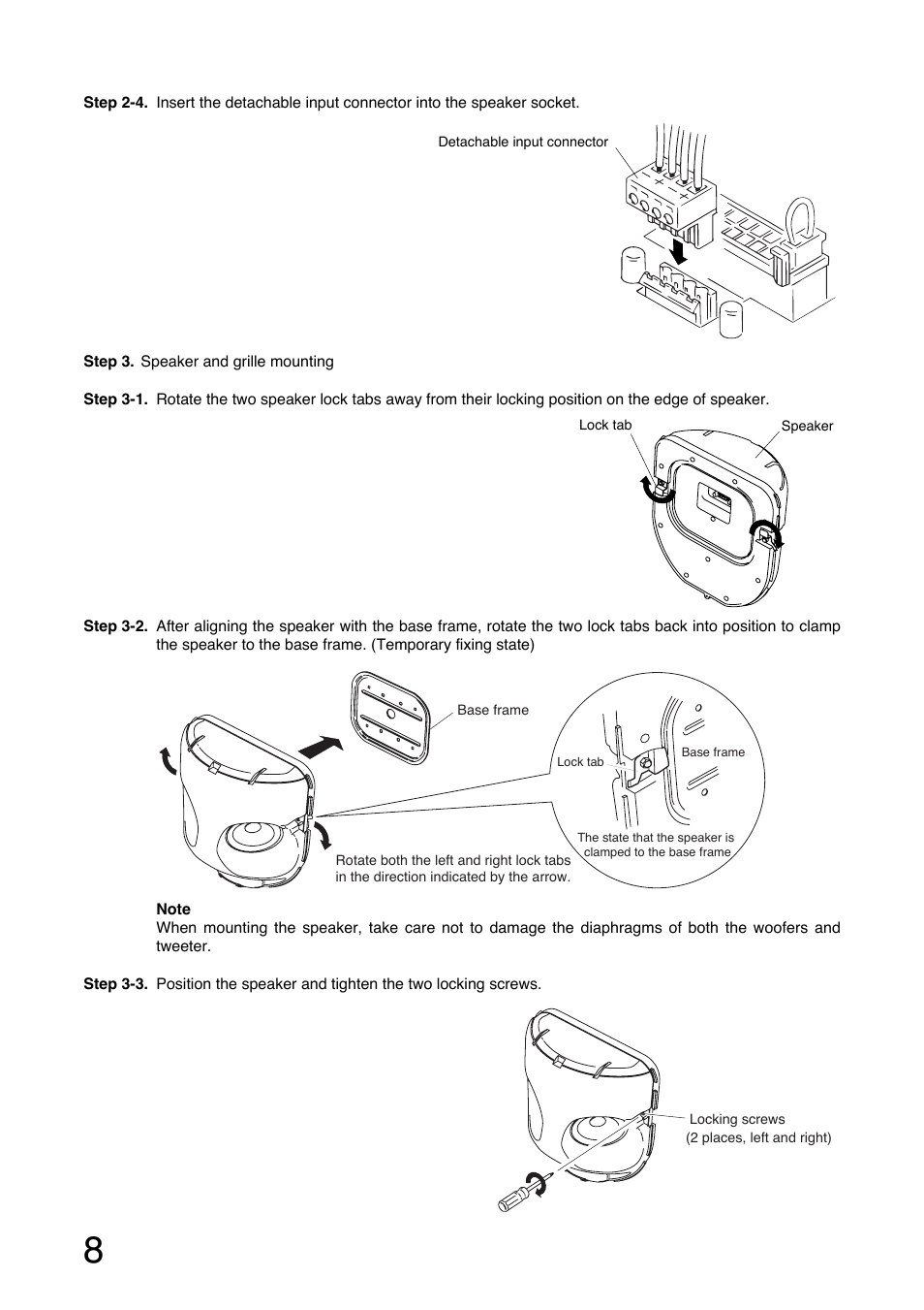 Toa H-3WP User Manual | Page 8 / 12