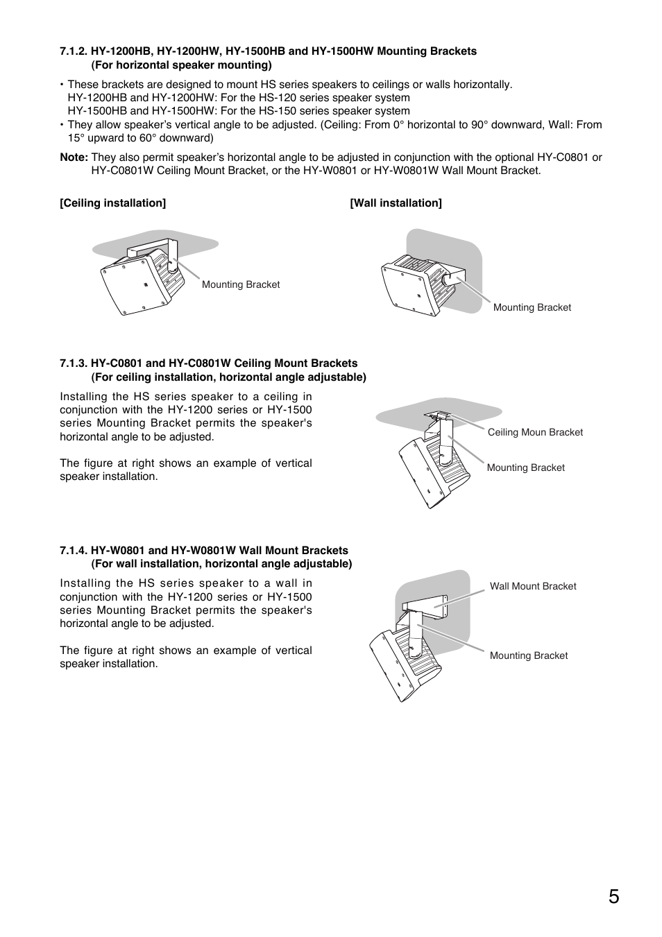 Toa HS-150W User Manual | Page 5 / 8