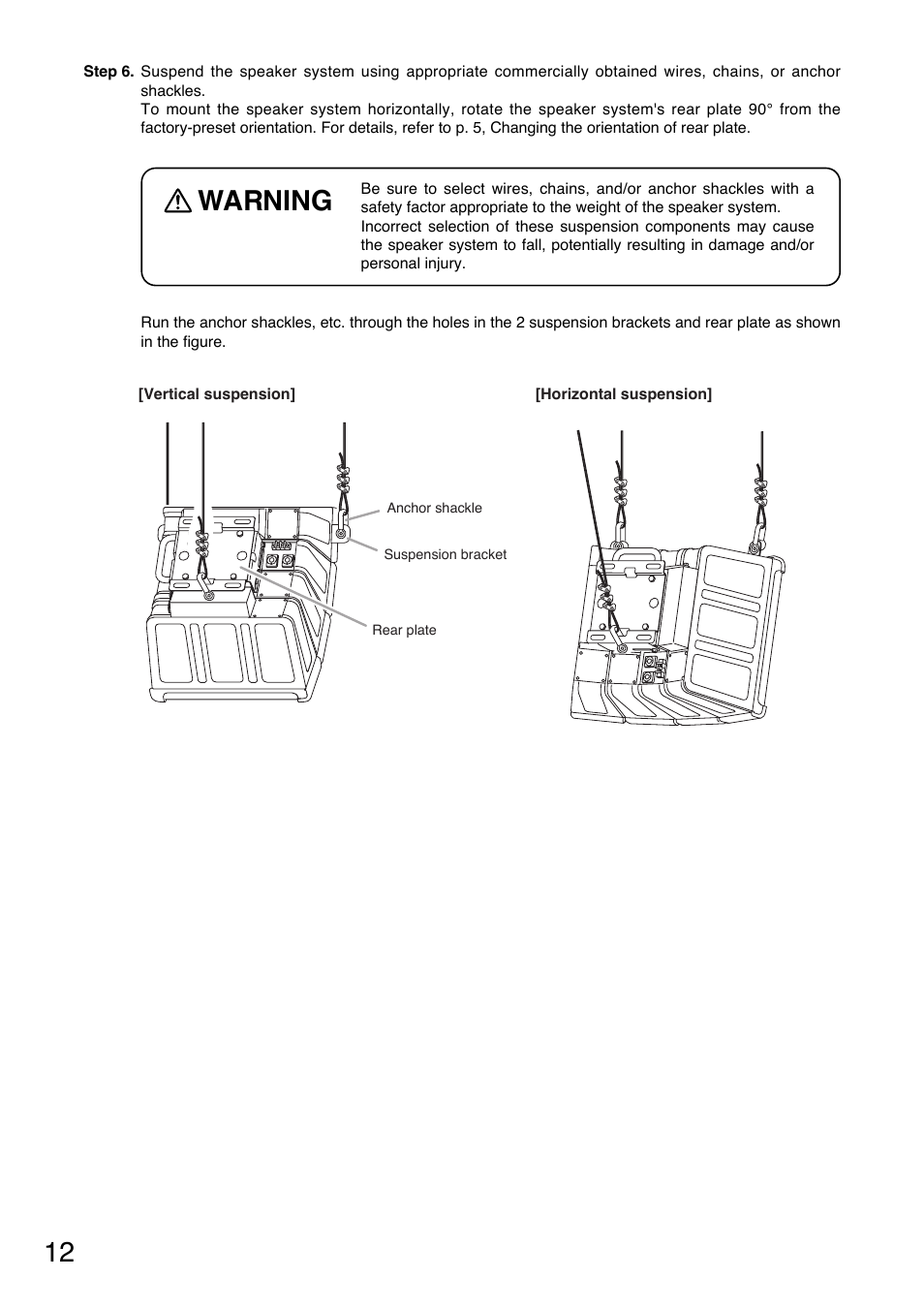 Warning | Toa HX-5W-WP User Manual | Page 12 / 16