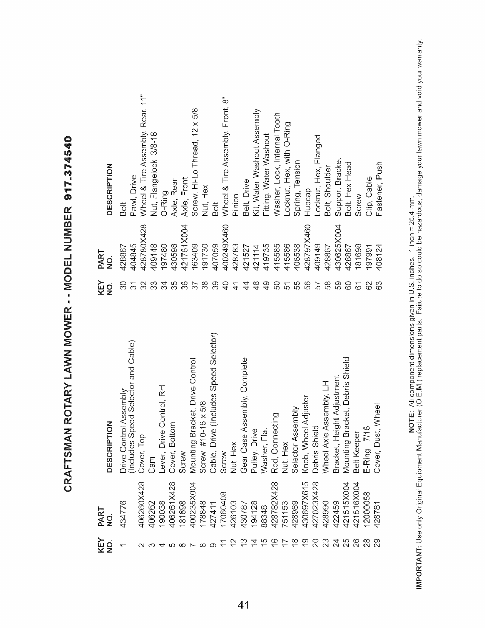 Craftsman 917.374540 User Manual | Page 41 / 48