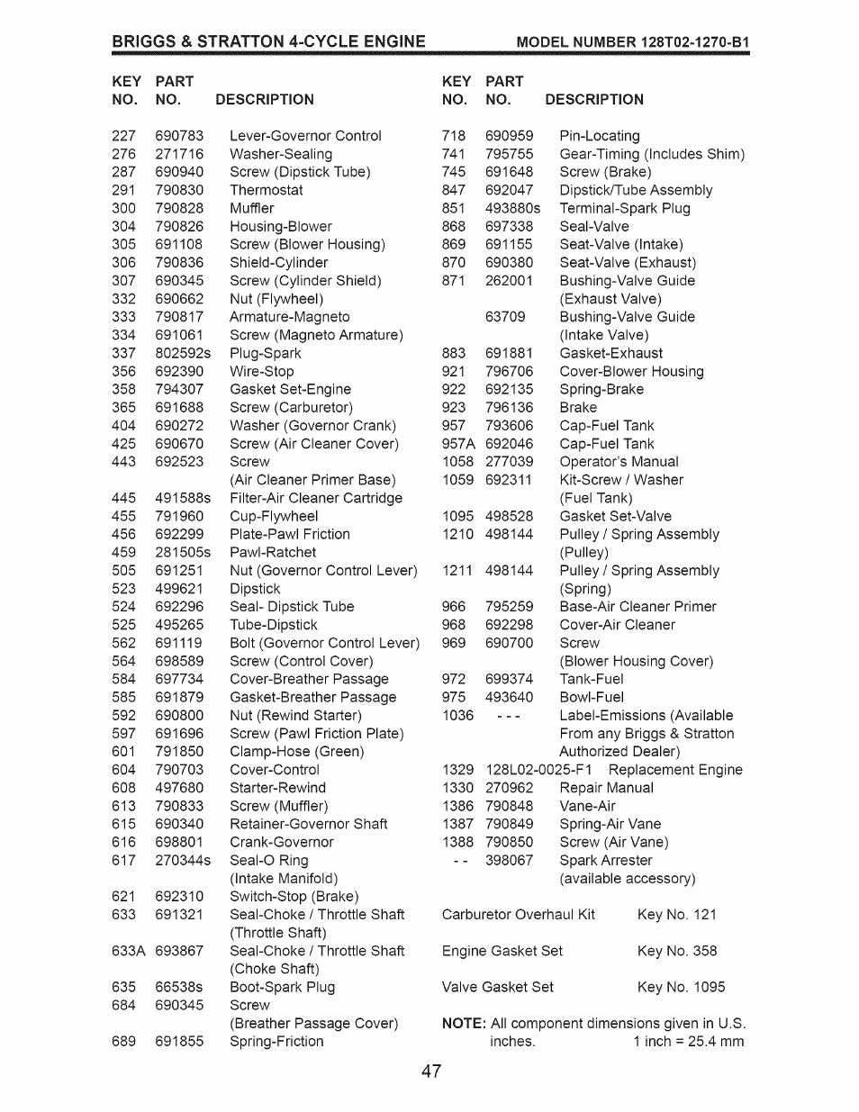 Craftsman 917.374540 User Manual | Page 47 / 48