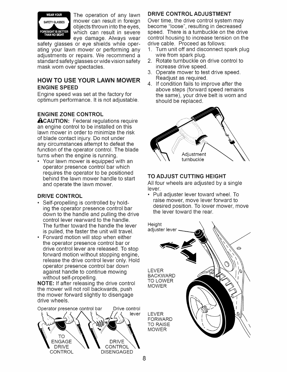 How to use your lawn mower | Craftsman 917.374540 User Manual | Page 8 / 48