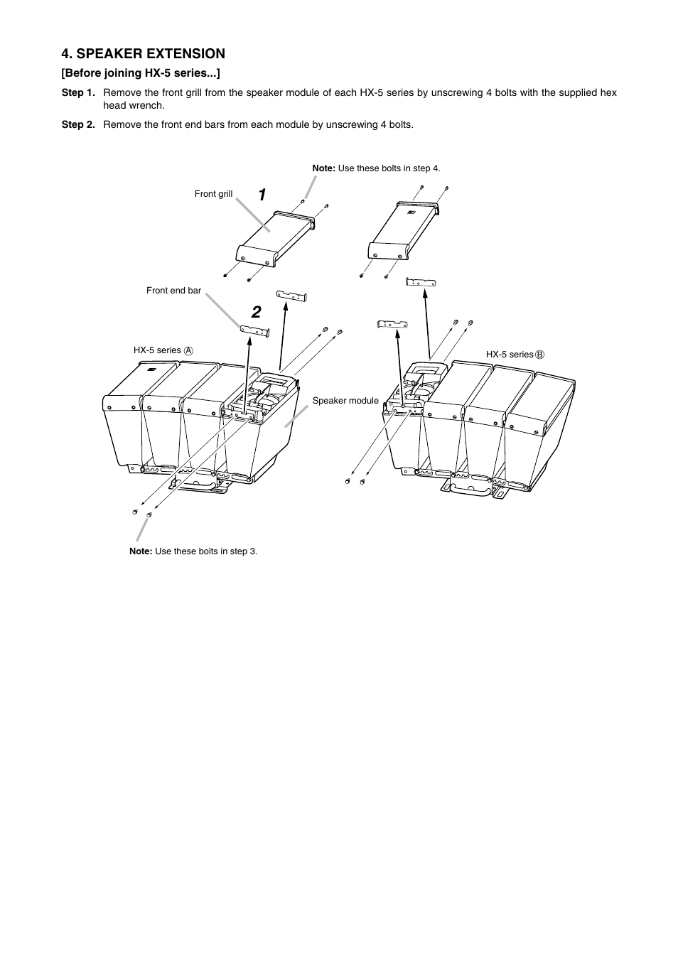 Speaker extension | Toa HY-CN1W-WP User Manual | Page 2 / 4