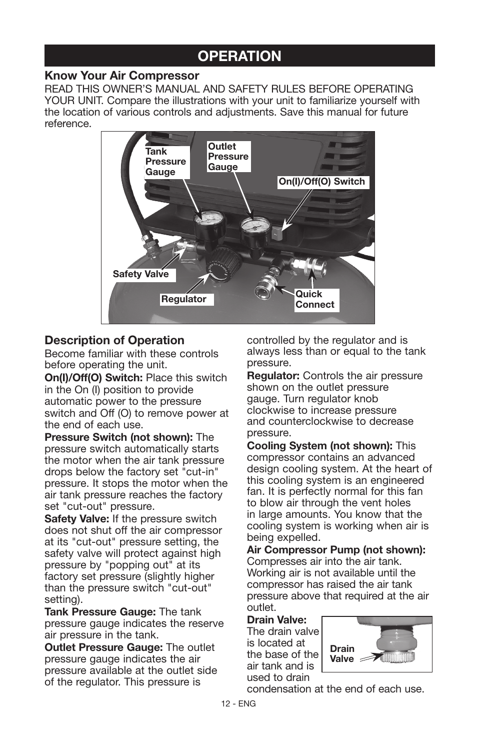 Operation | Craftsman 919.15216 User Manual | Page 12 / 40