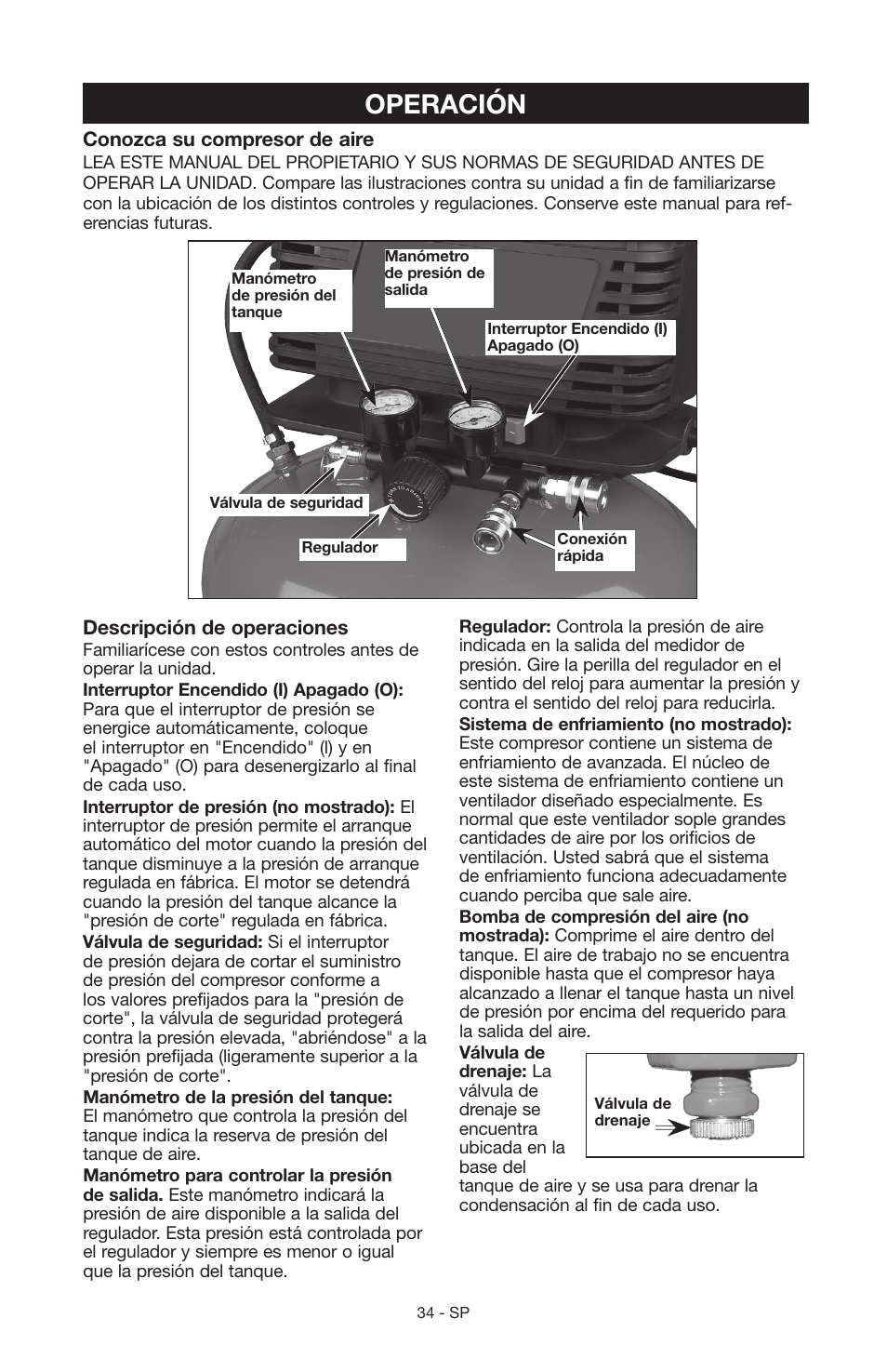 Operación | Craftsman 919.15216 User Manual | Page 30 / 40