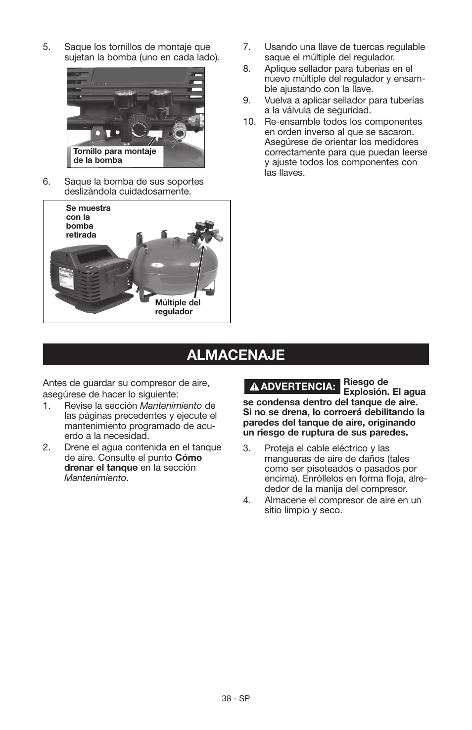 Almacenaje | Craftsman 919.15216 User Manual | Page 34 / 40