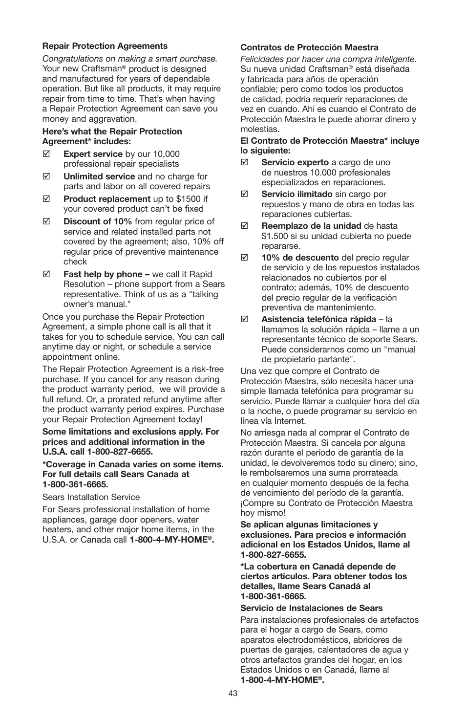 Craftsman 919.15216 User Manual | Page 39 / 40