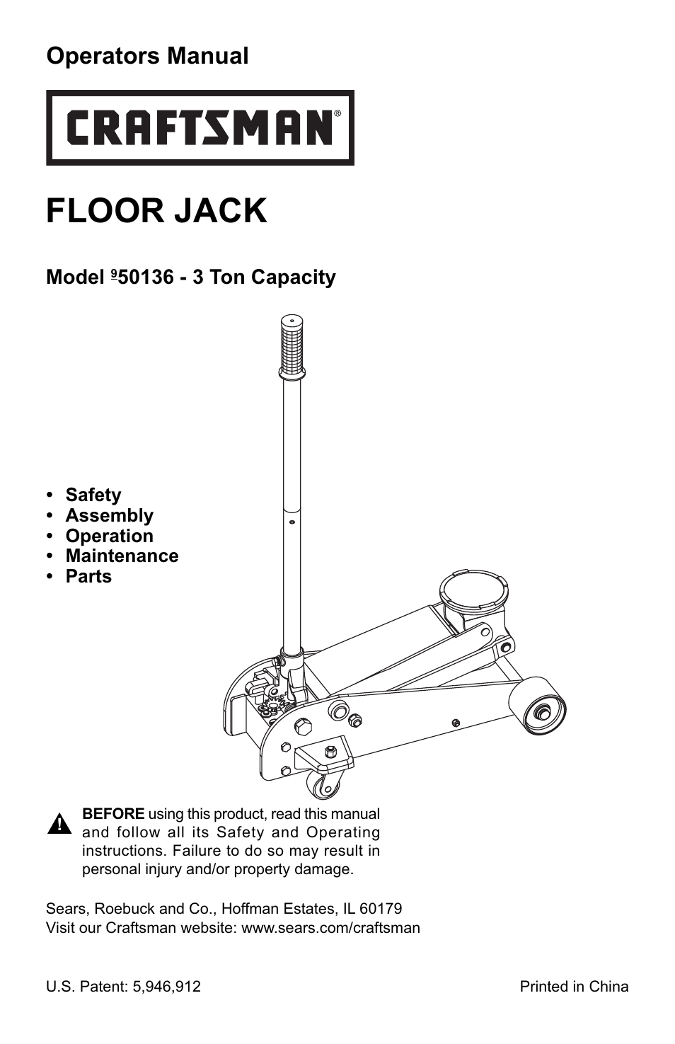 Craftsman 50136 User Manual | 8 pages