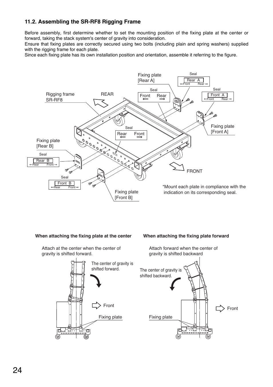 Assembling the sr-rf8 rigging frame | Toa SR-CL8 User Manual | Page 24 / 32