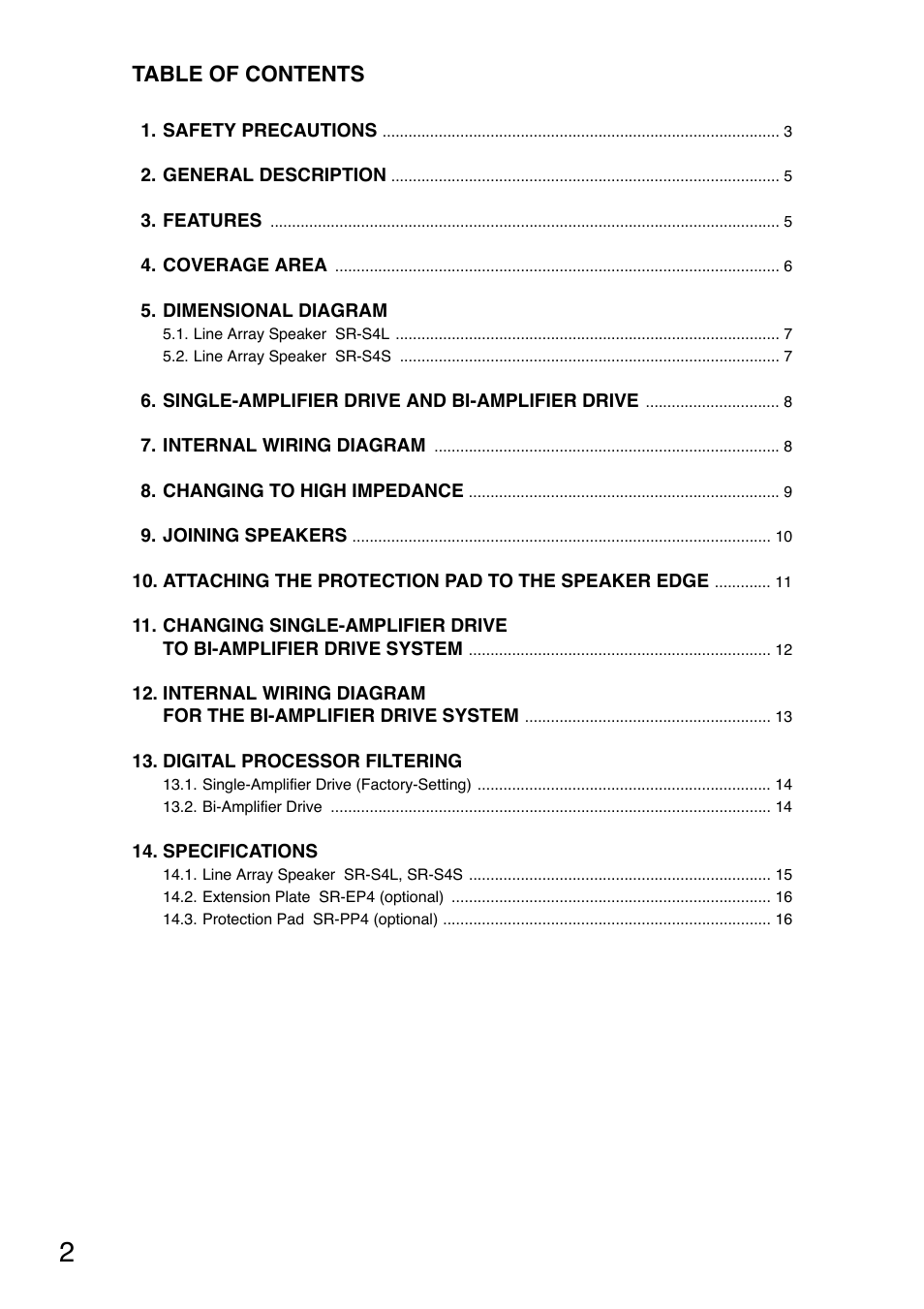 Toa SR-PP4 User Manual | Page 2 / 16