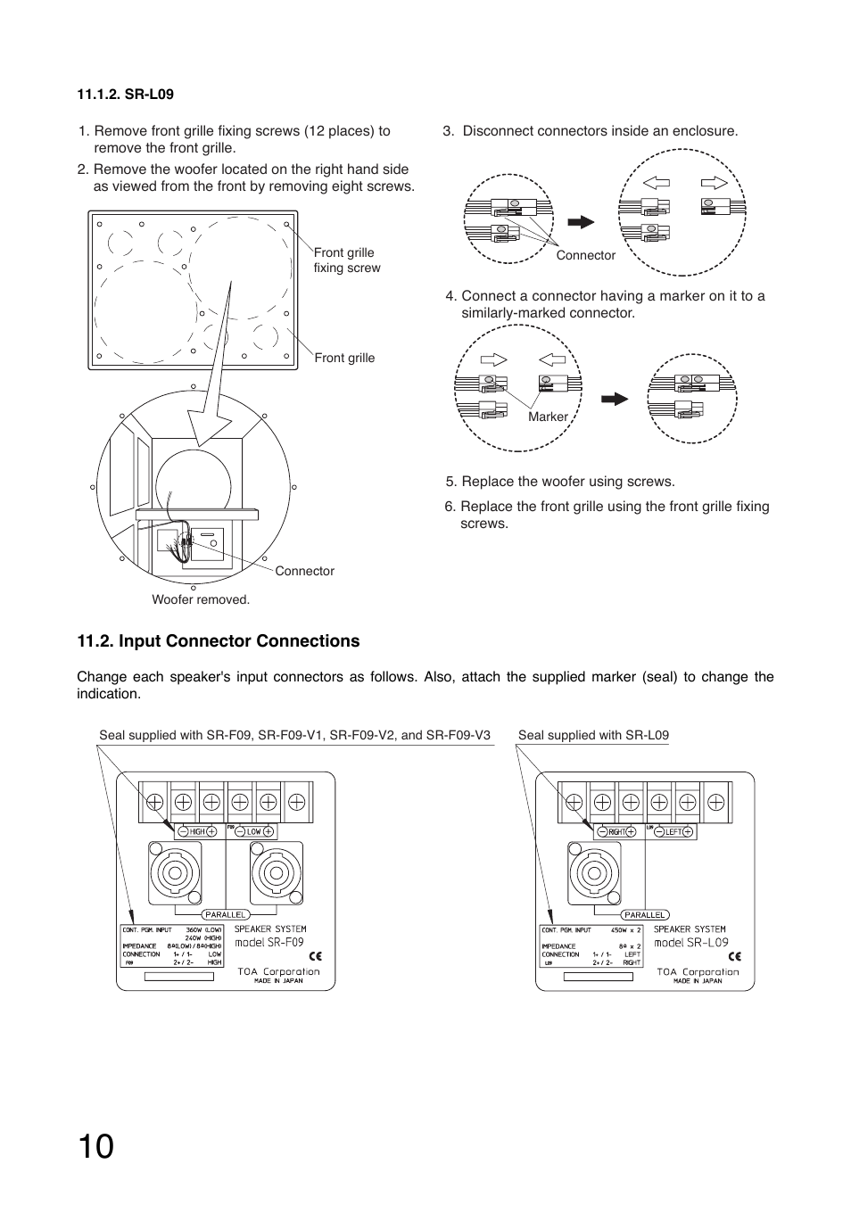 Toa SR-L05 User Manual | Page 10 / 12