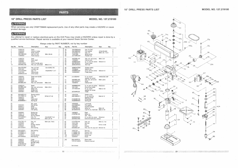 Craftsman 137.219100 User Manual | Page 12 / 23