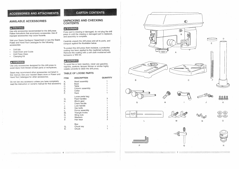 A warning, Save these instructions, Specific safety instructions for the drill press | Craftsman 137.219100 User Manual | Page 4 / 23