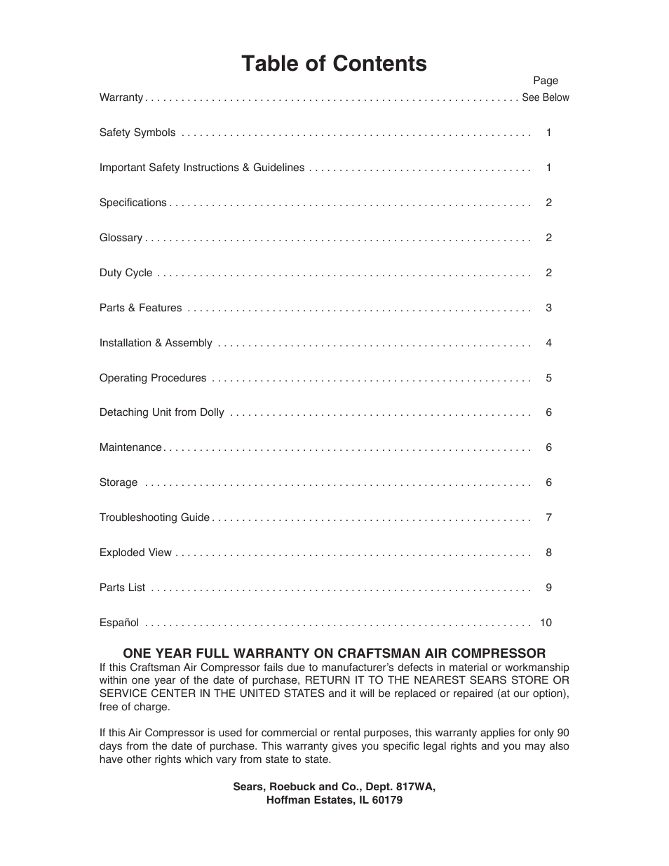 Craftsman 921.153120 User Manual | Page 2 / 10