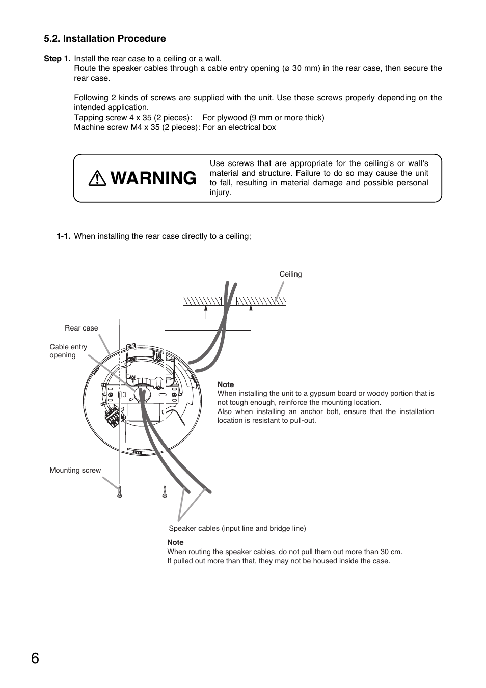 Warning | Toa PC-2268 User Manual | Page 6 / 12