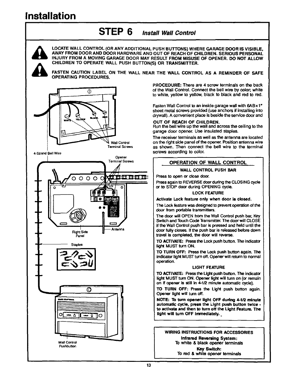 Installation | Craftsman 1/2HP Garage Door Opener 139.53515SR User Manual | Page 13 / 24