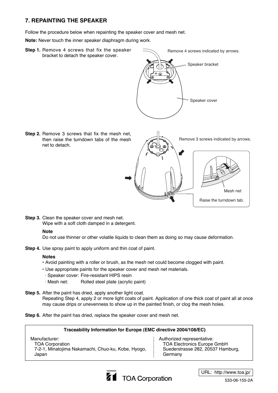 Toa PJ-304 User Manual | Page 4 / 4