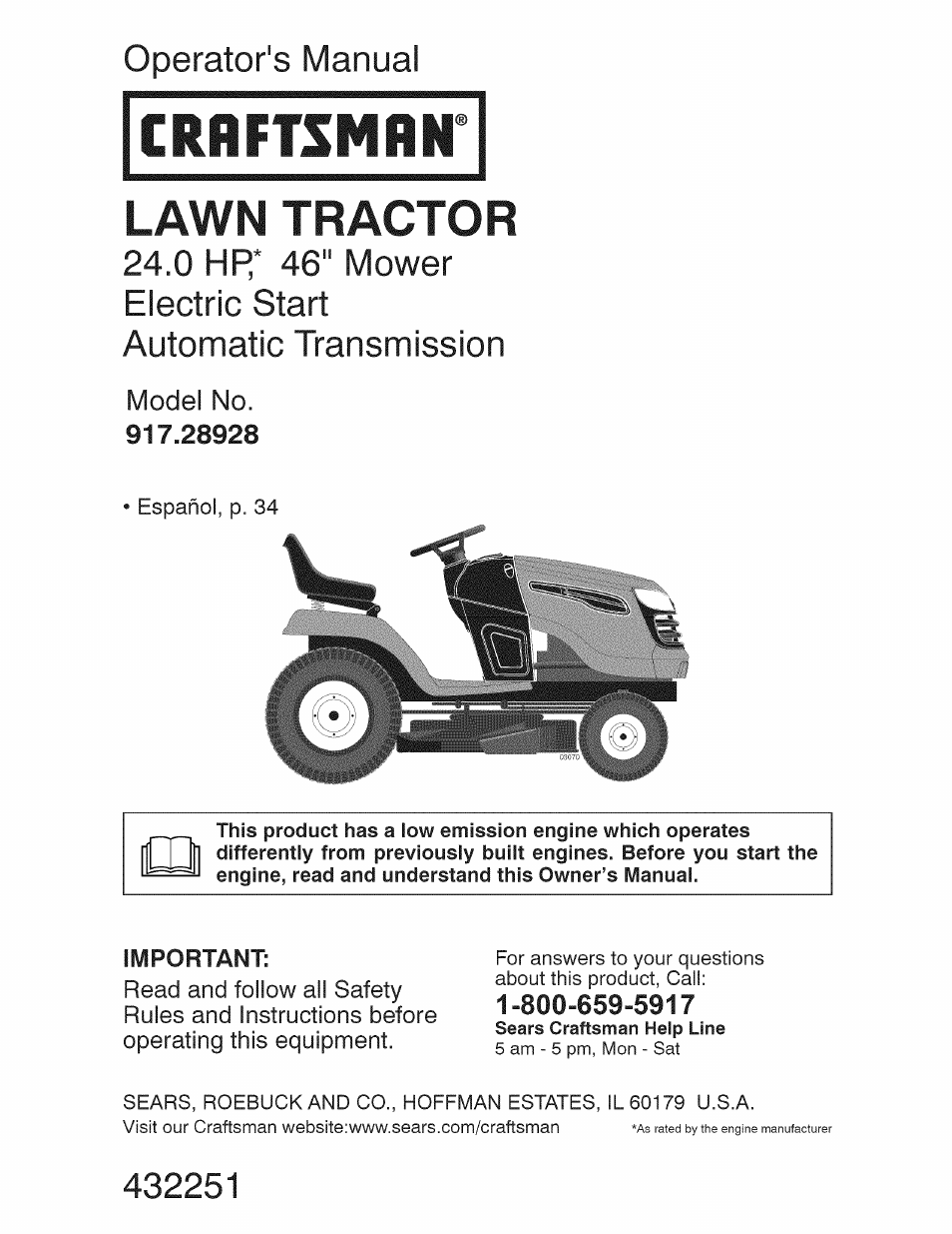 Craftsman 917.28928 User Manual | 64 pages