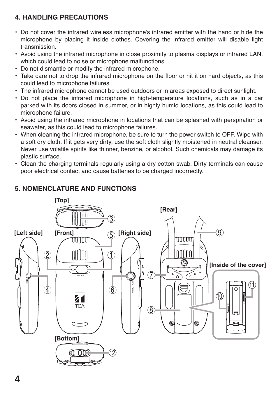 Toa IR-310M User Manual | Page 4 / 12