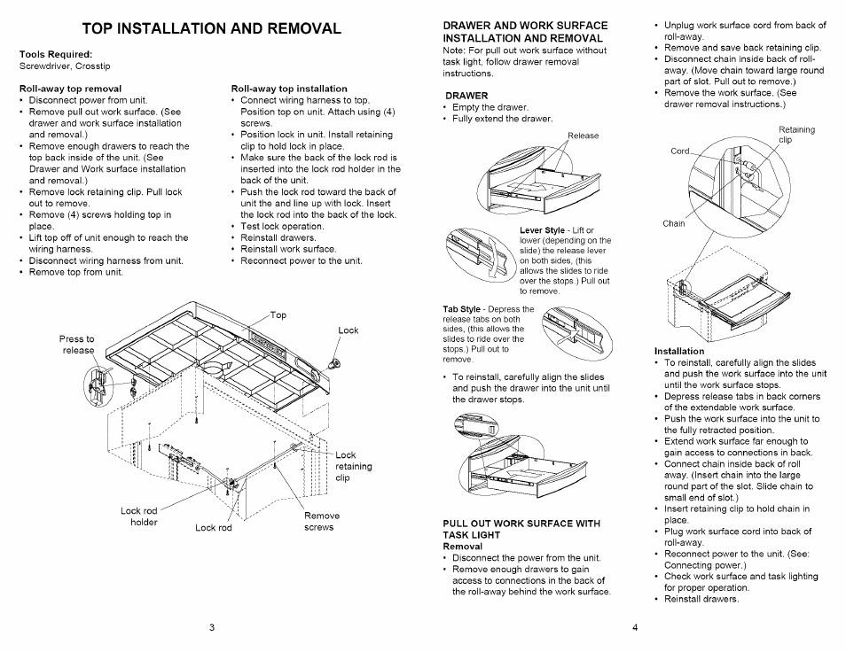 Drawer and work surface replacement | Craftsman 706.596690 User Manual | Page 10 / 35