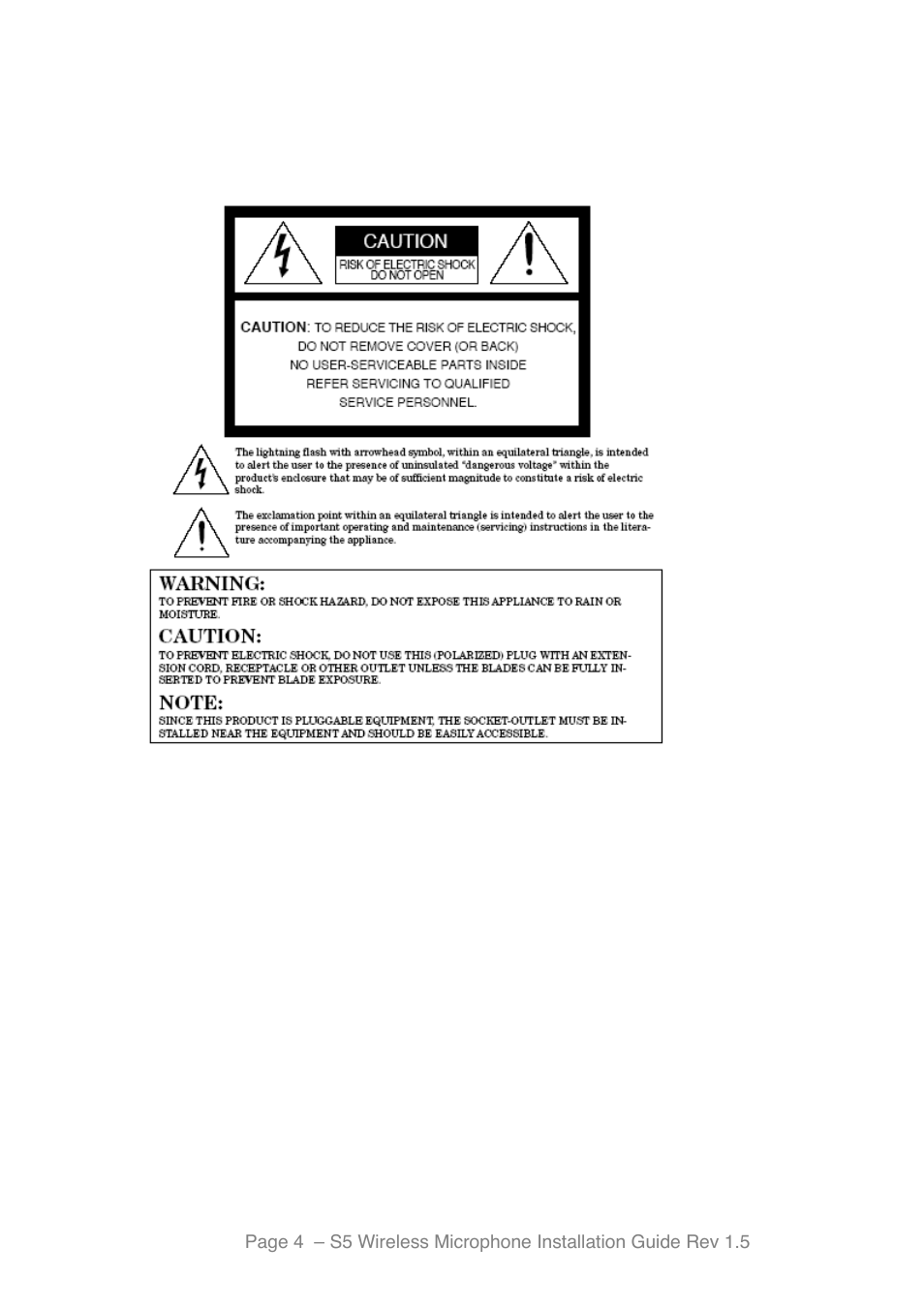 Toa S5 Series Installation User Manual | Page 5 / 28