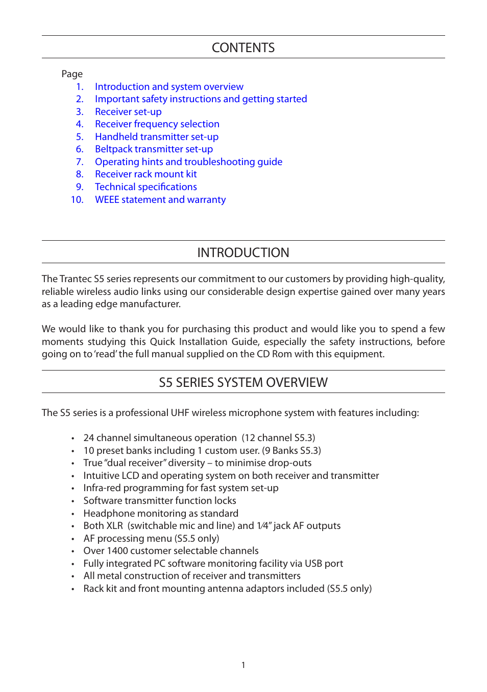 Toa S5 Series Manual User Manual | Page 2 / 12