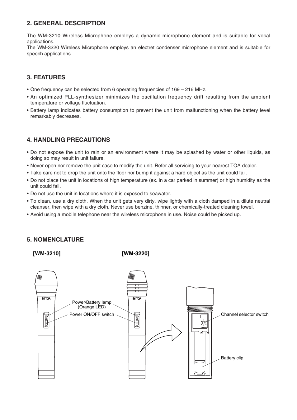 Toa WM-3220 User Manual | Page 2 / 4