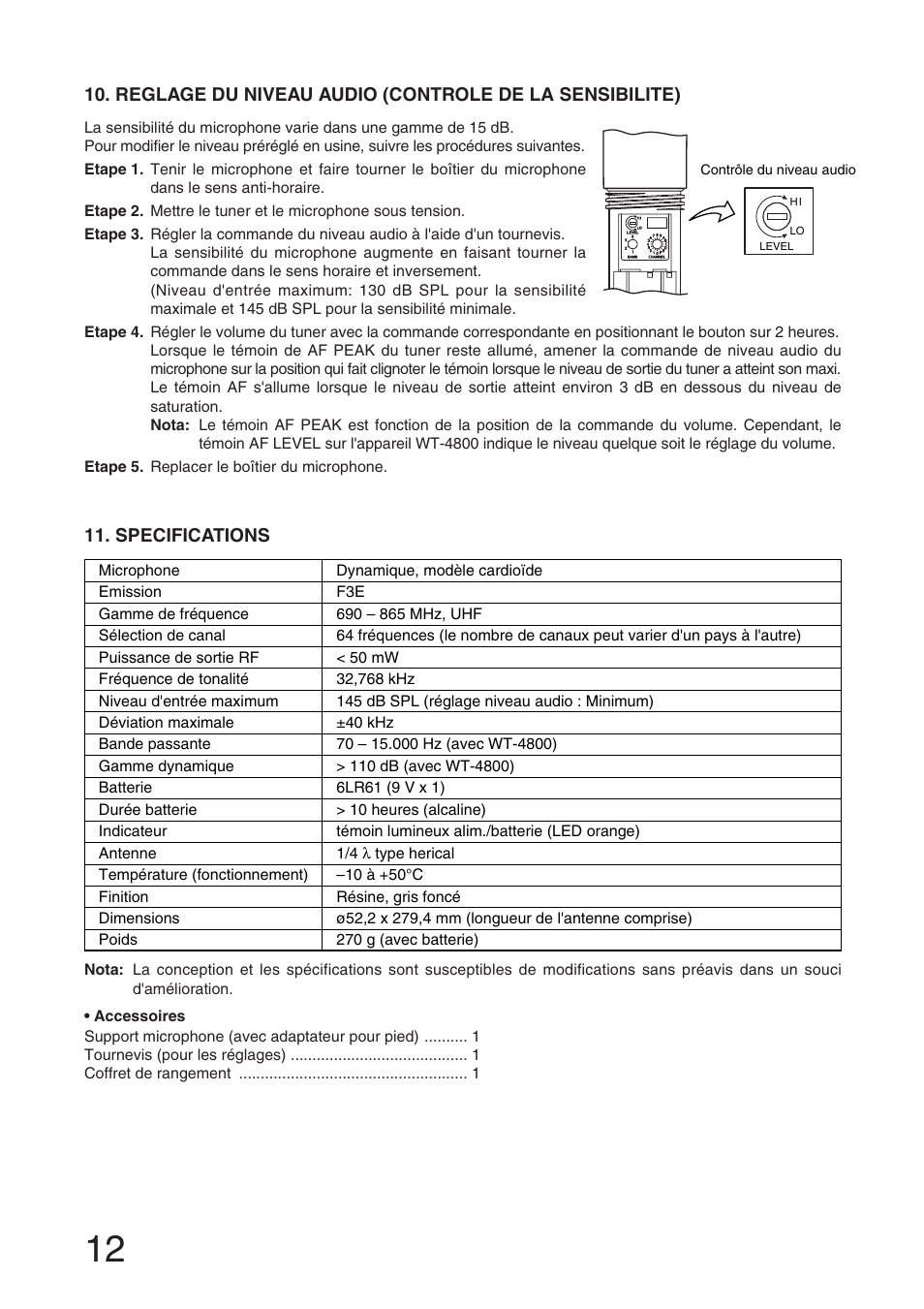 Toa WM-4200 User Manual | Page 12 / 16