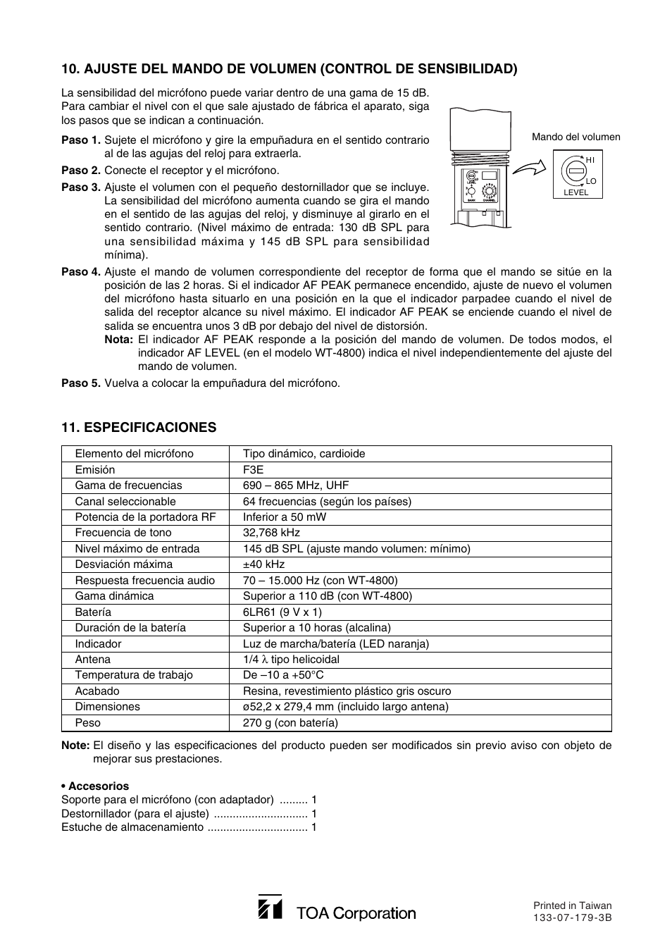 Toa WM-4200 User Manual | Page 16 / 16