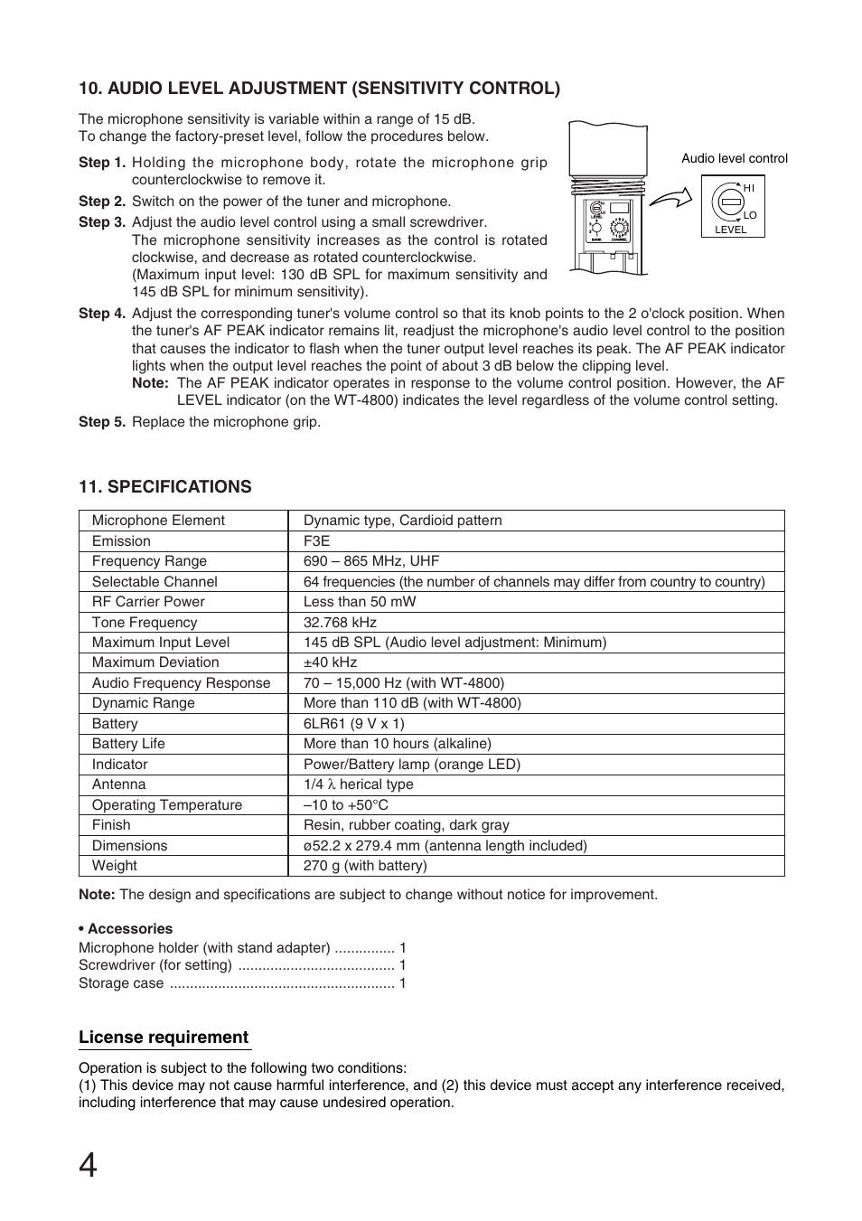 Toa WM-4200 User Manual | Page 4 / 16