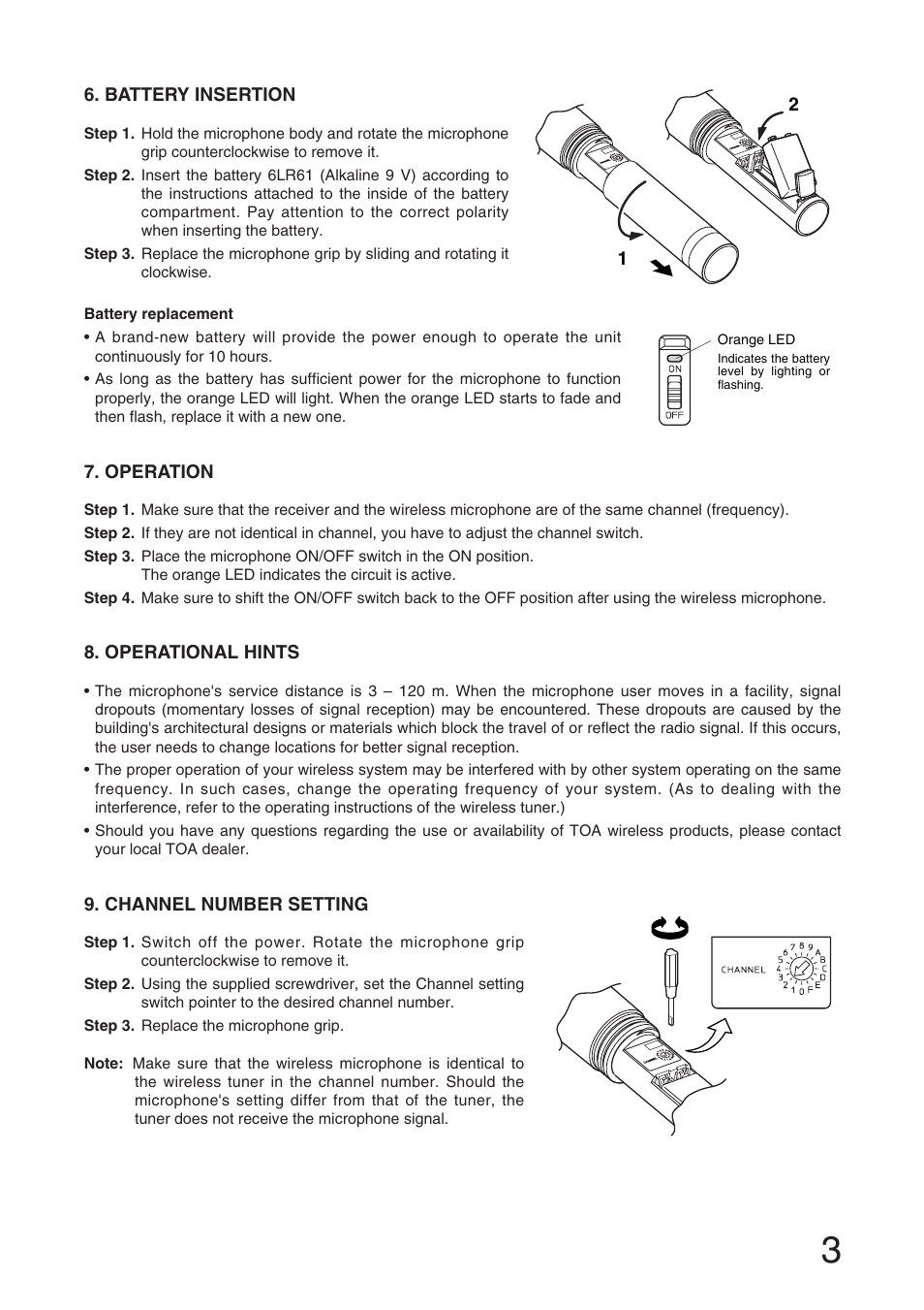 Toa WM-4210 User Manual | Page 3 / 16