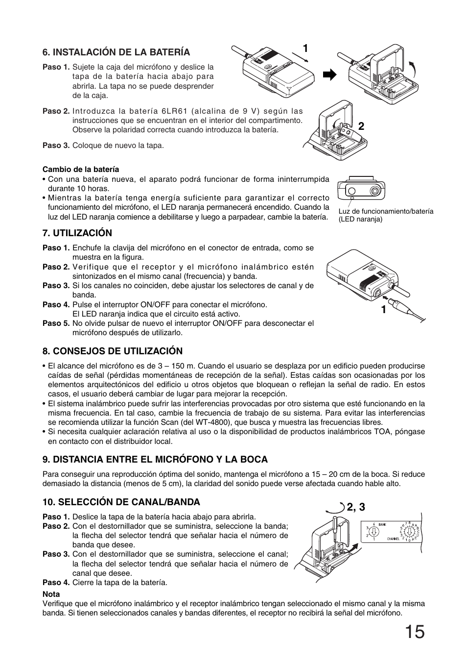 Toa WM-4300 User Manual | Page 15 / 16