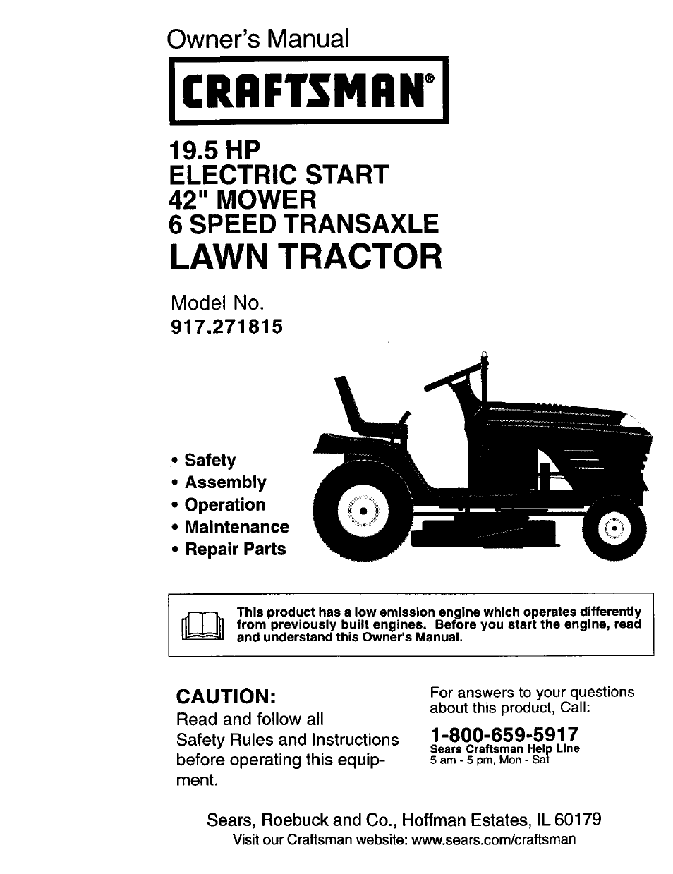 Craftsman 917.271815 User Manual | 60 pages